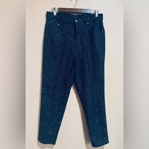 Vintage Bill Blass Glittery Sparkle Stretchy Denim Stretch Jeans.